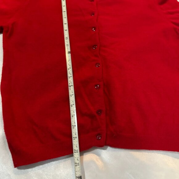 Zara Knit Cranberry-Colored Wool/Nylon/Angora Blend Cardigan, Size L - Picture 11 of 13